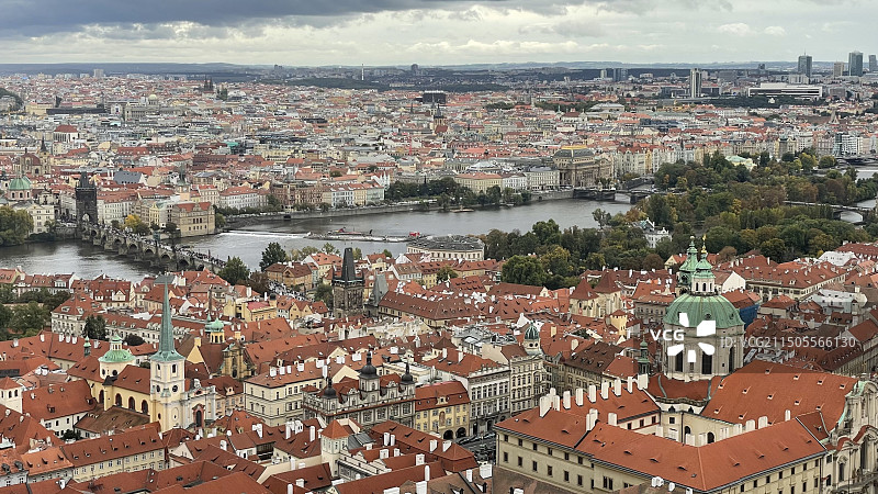 航拍布拉格图片素材