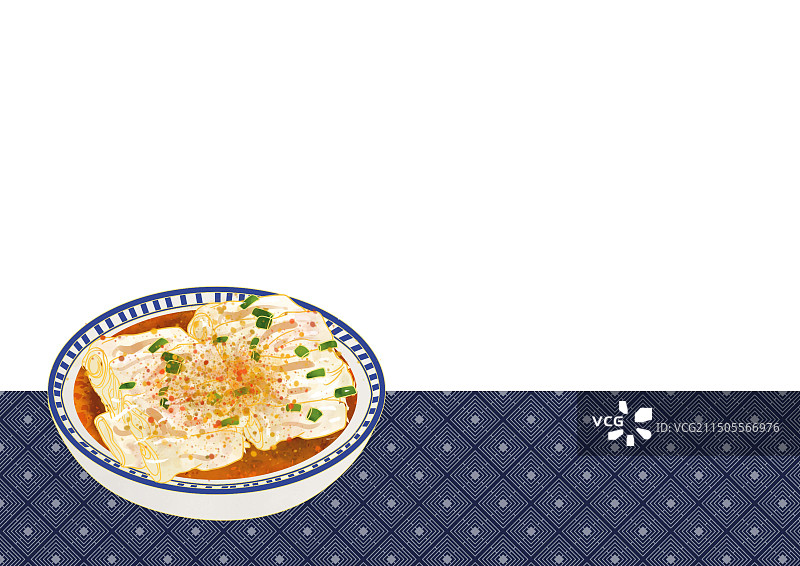 贵州省特色美食小吃插画卷粉图片素材