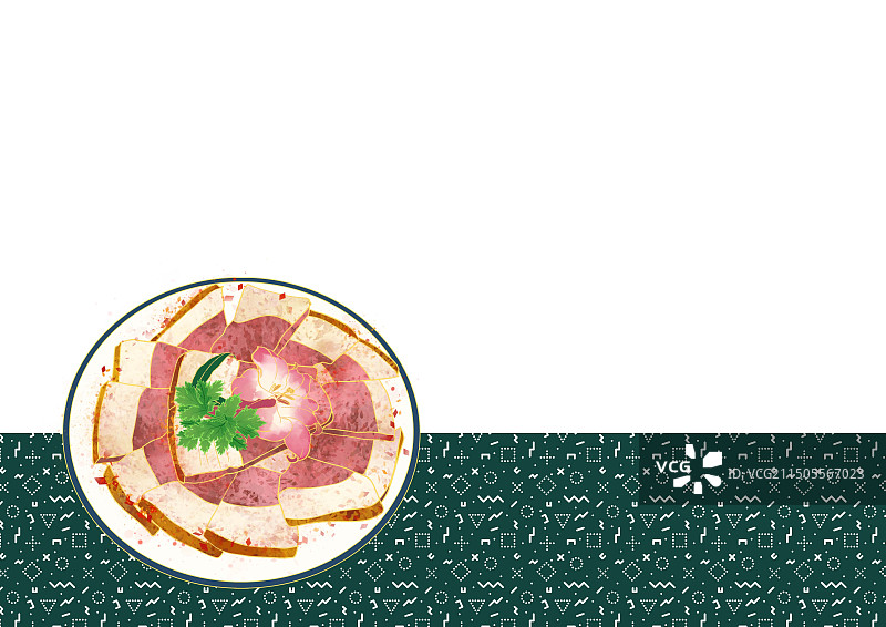 贵州省特色美食小吃插画酸肉图片素材