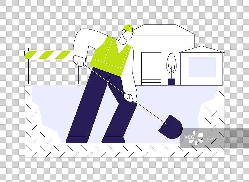 挖掘战壕抽象概念图片素材