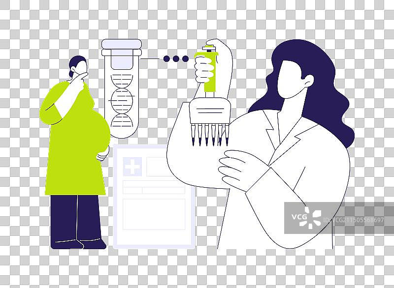 孕前基因检测抽象概念图片素材