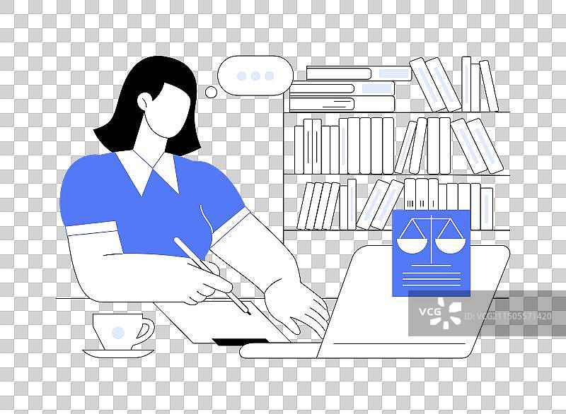 准备法律文件卡通素材图片素材