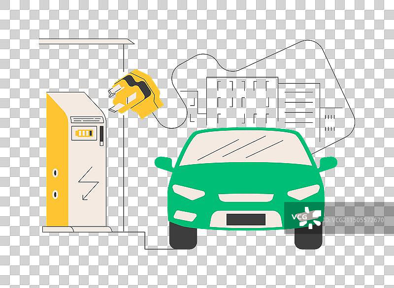 充电站抽象概念图片素材