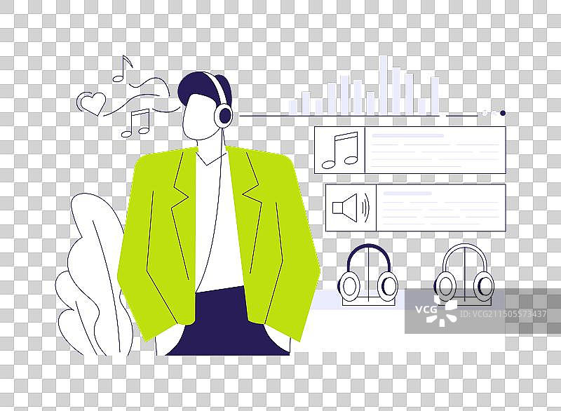 抽象耳机概念图片素材