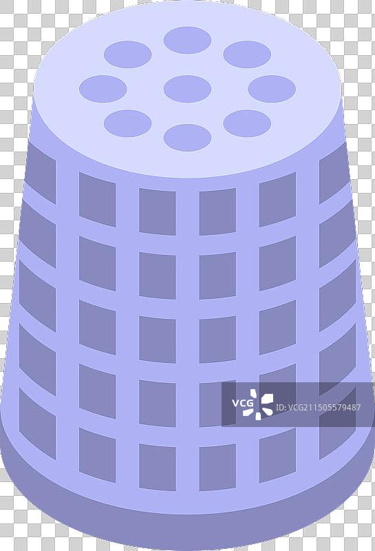 2.5D顶针图标，白色背景图片素材