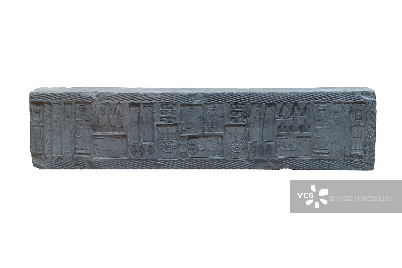 新密，执盾小吏，仙鹤食鱼，跽坐官吏画像砖图片素材