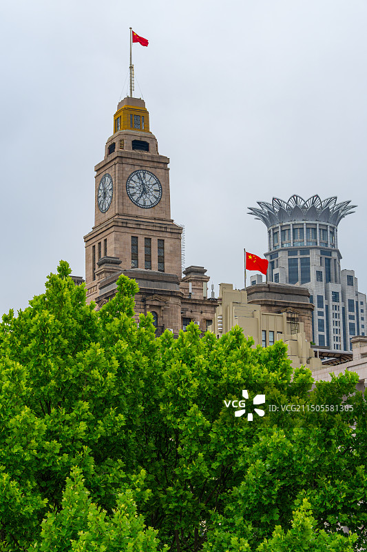 上海钟楼特写镜头图片素材