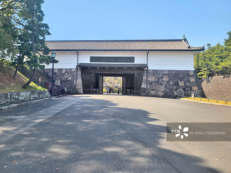 日本皇居的樱田门图片素材