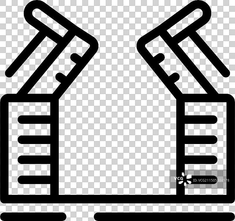 圣彼得堡桥梁图标轮廓图片素材