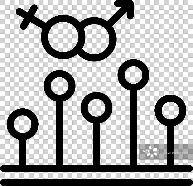 黑白性别平等图标图片素材