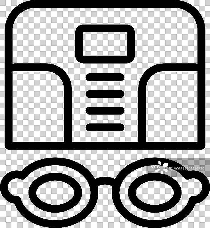 软盘和眼镜图标图片素材