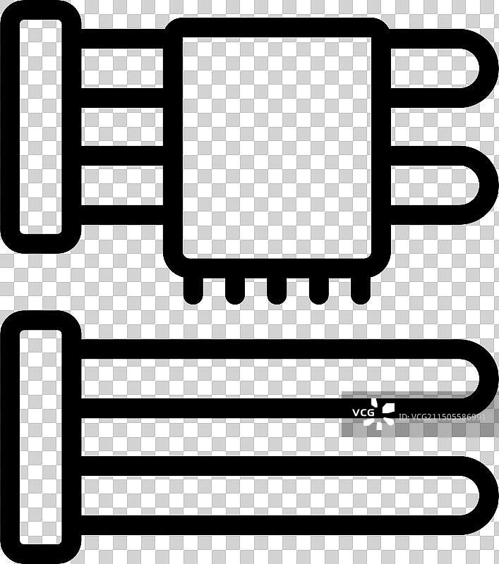 散热器的黑白图标图片素材