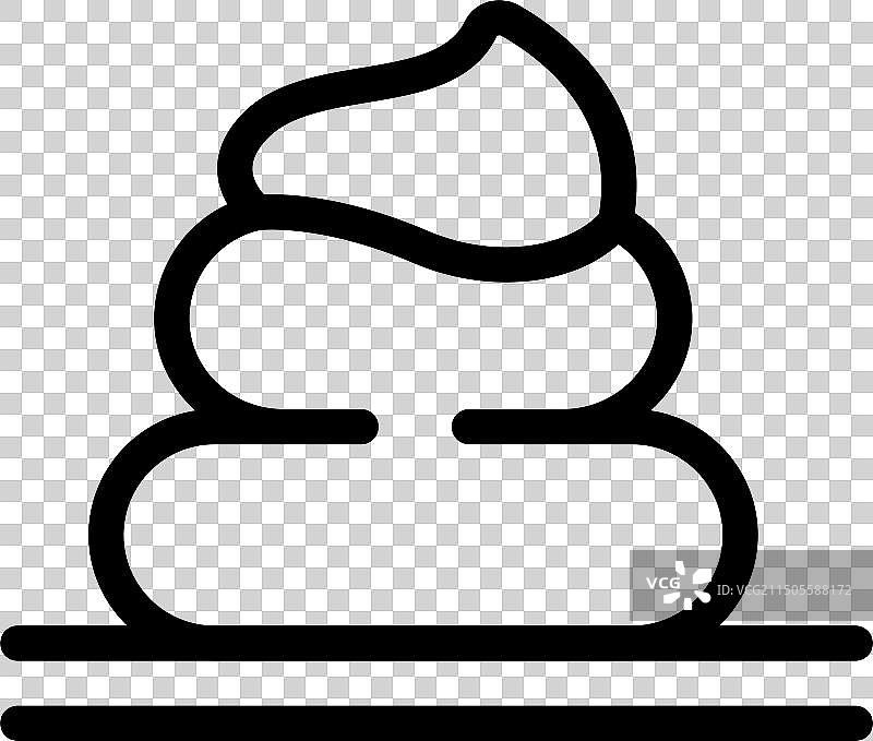 奶油漩涡图标简约线条画图片素材