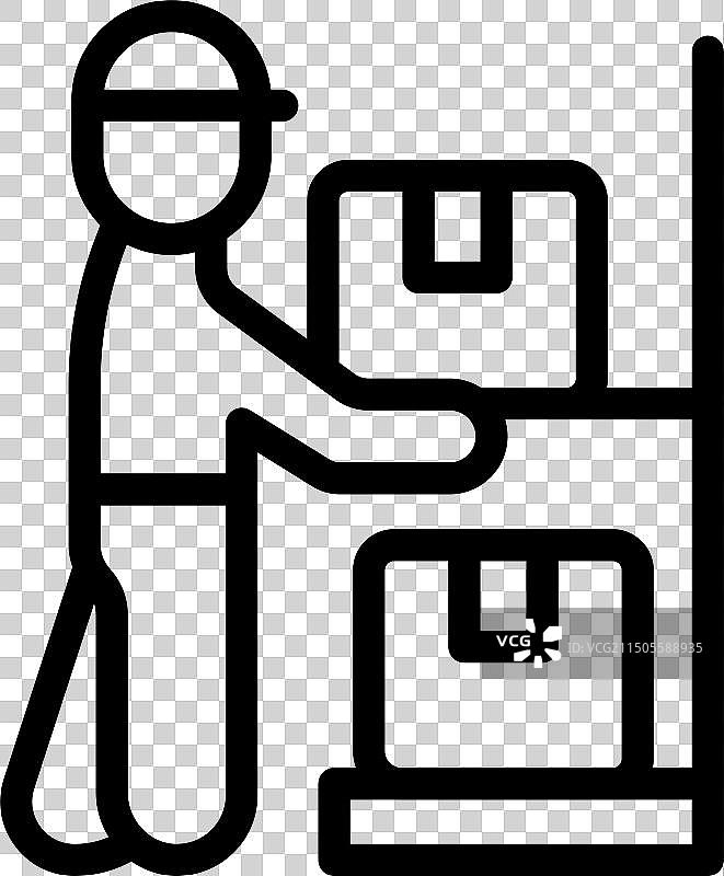 简约的送货员图标图片素材