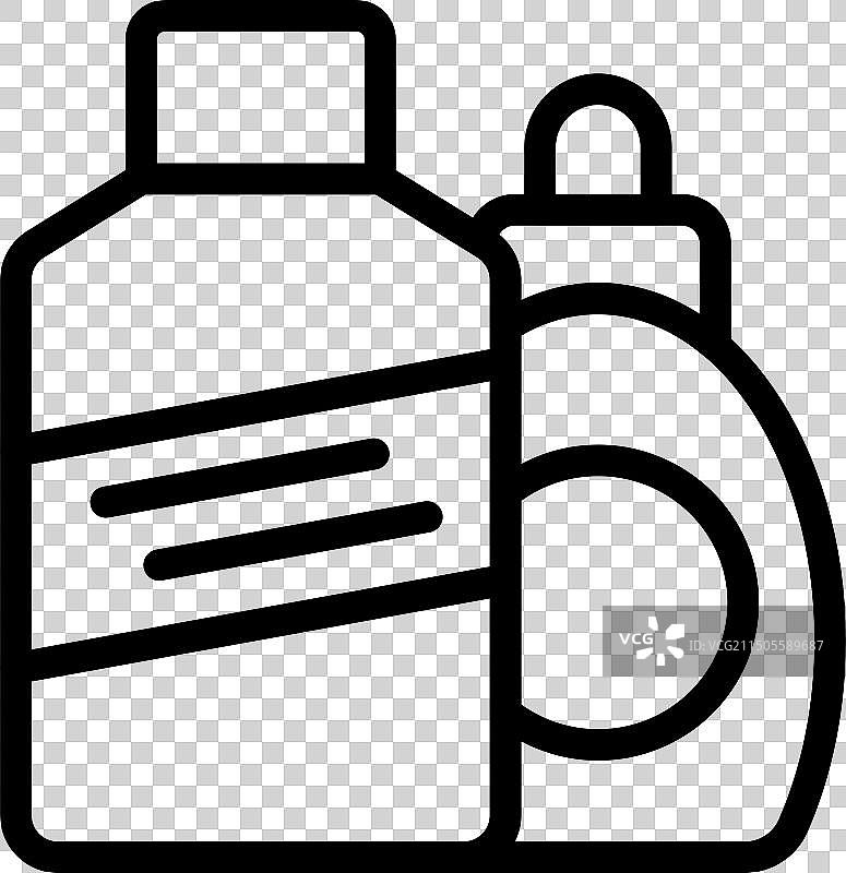 黑白洗涤剂图标图片素材