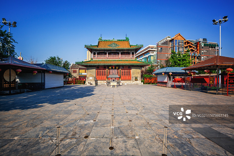 晴日光影中的玉皇阁+天津图片素材