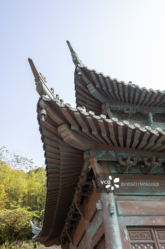 普陀山屋檐图片素材