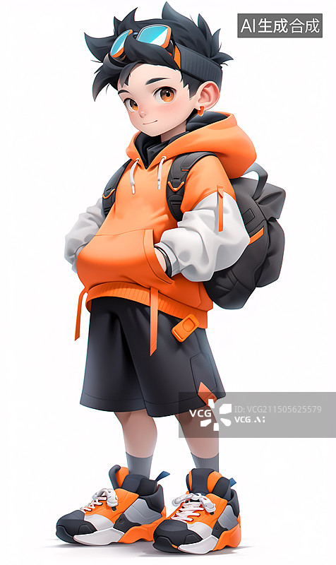 【AI数字艺术】3D时尚潮流帅气男孩图片素材