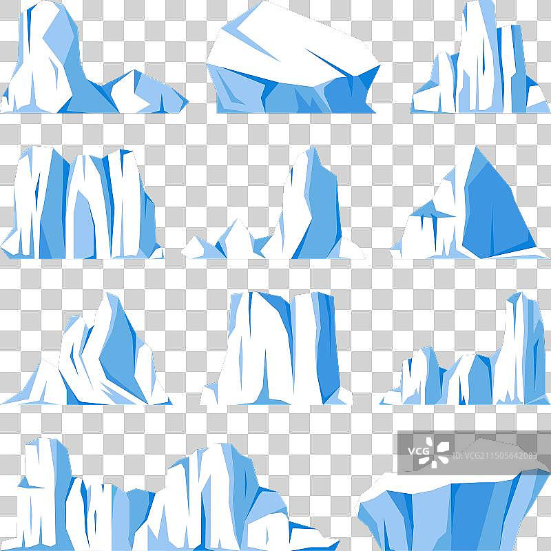 漂浮的北极冰山合集图片素材