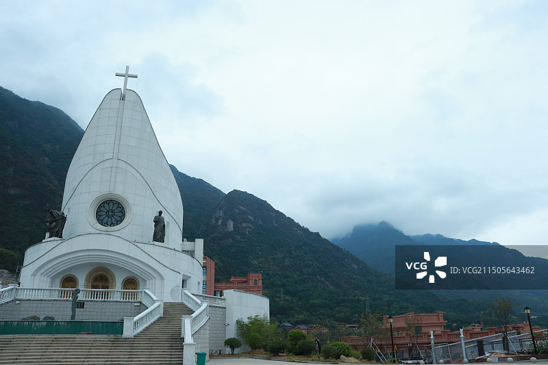 福建宁德地区的闽东基督主教区教堂图片素材