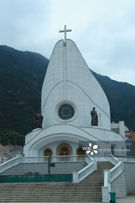 福建宁德地区的闽东基督主教区教堂图片素材