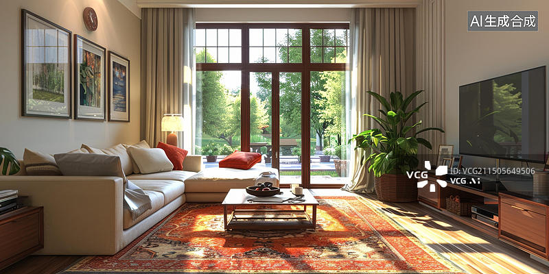 【AI数字艺术】客厅的AI图片图片素材