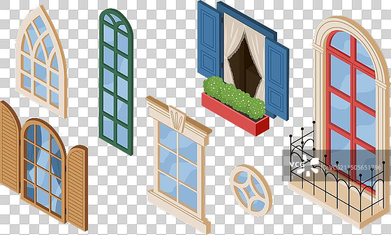 2.5D窗户合集图片素材