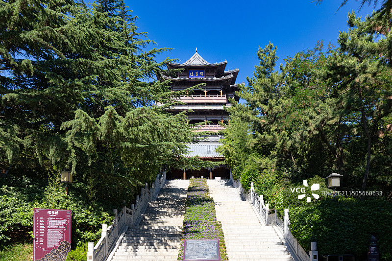 威海环翠楼公园图片素材