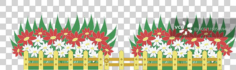 带矮木栅栏的前花园图片素材