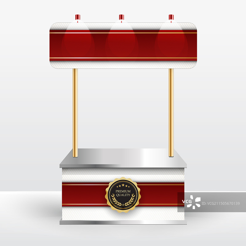 红色金色奢华产品展示柜图片素材