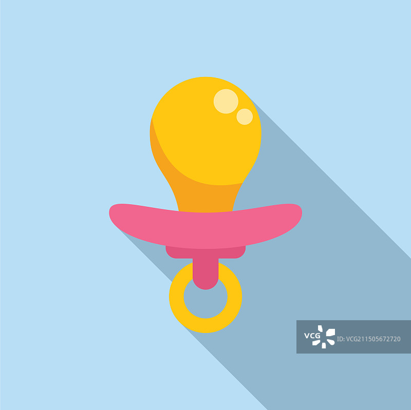 蓝色背景上的卡通婴儿奶嘴图片素材