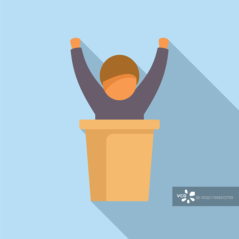 励志演讲者轮廓图片素材