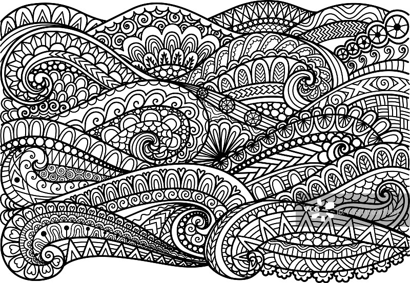 禅意波浪图片素材