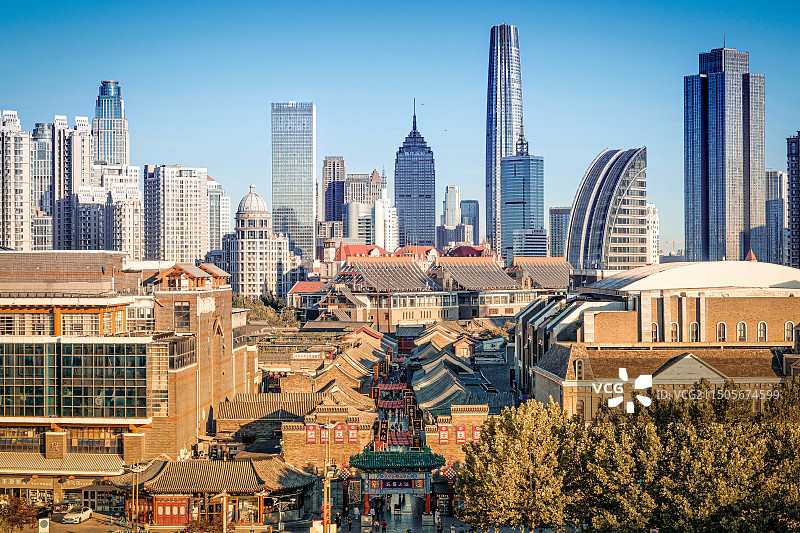 天津古今同框，古文化街图片素材