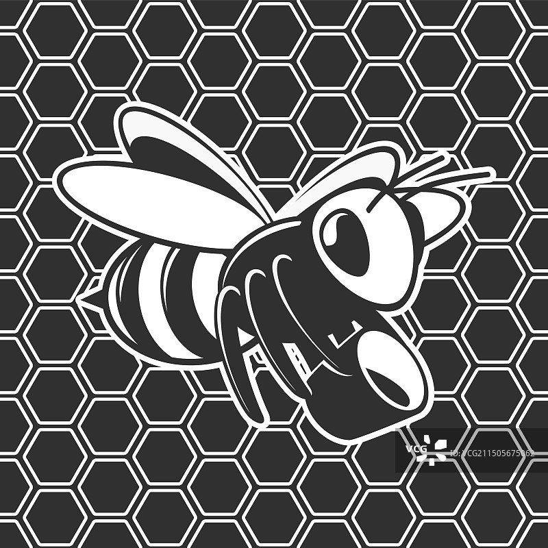 蜜蜂在蜂巢上带着一桶蜂蜜图片素材