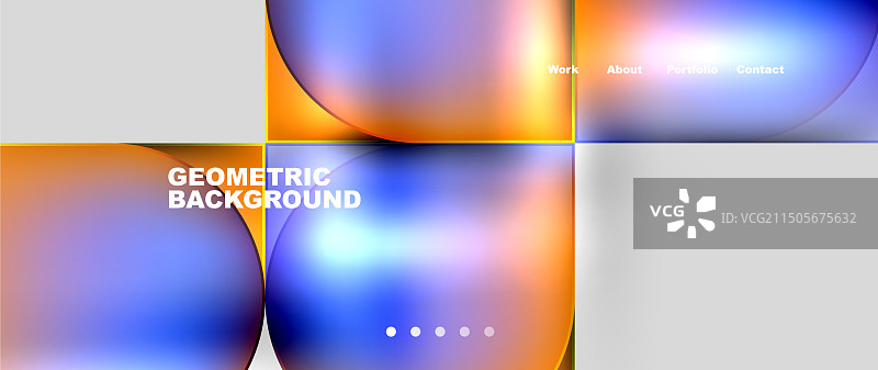 带有流体梯度的圆形正方形和圆形图片素材