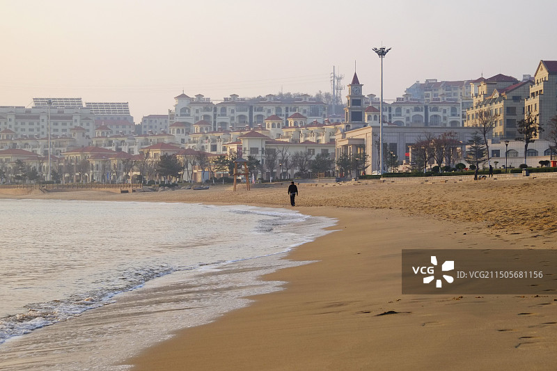 威海环翠区伴月湾风景区图片素材