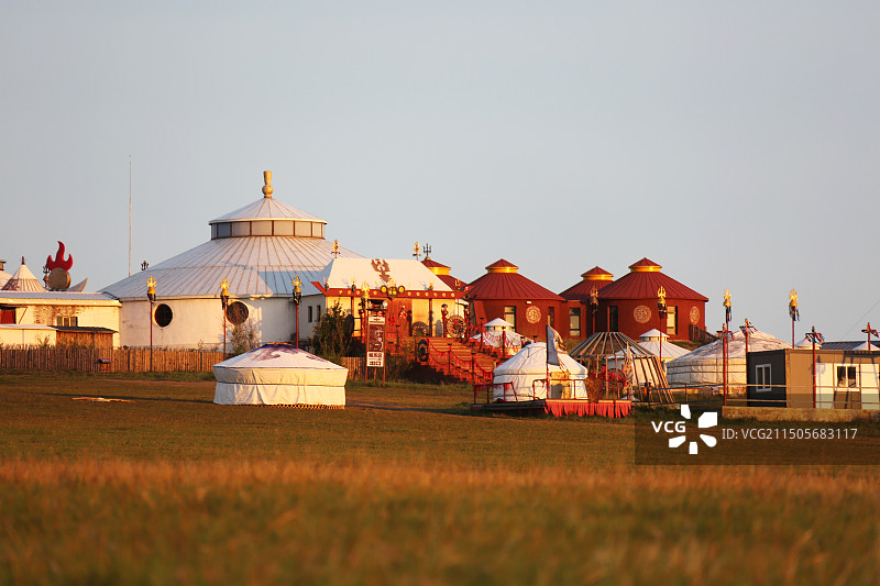 呼伦贝尔金帐汗旅游部落旅游区图片素材