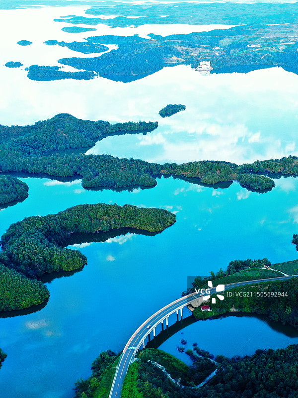 湖北十堰:丹江口千岛画廊风光图片素材
