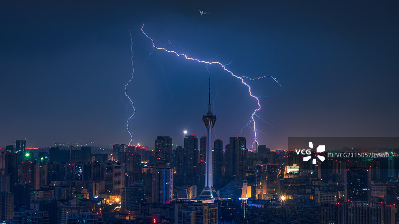 闪电成都图片素材