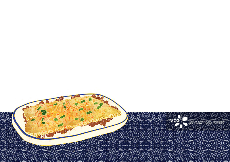 湖北省特色美食小吃插画豆皮图片素材