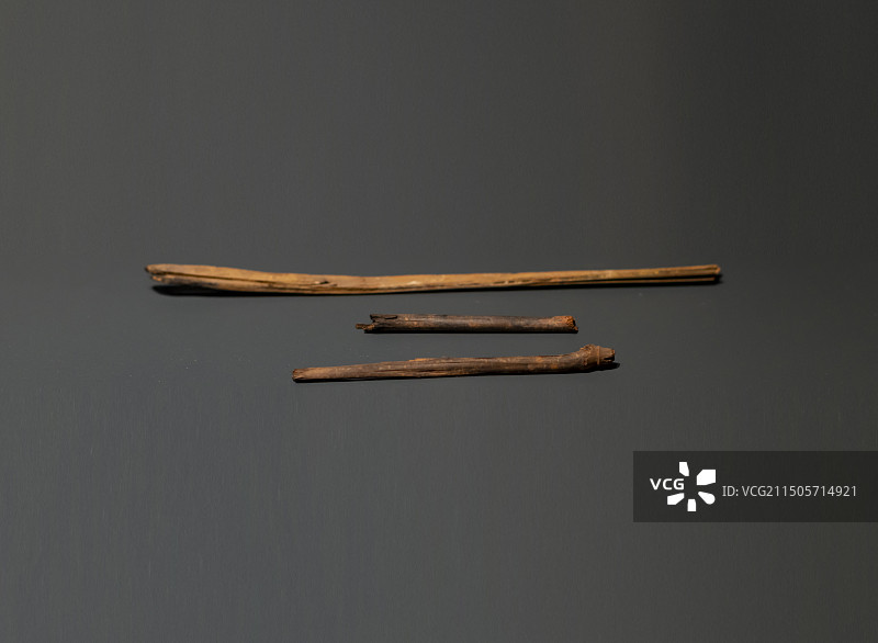 照明竹签 春秋 湖北黄石铜绿山矿冶遗址出土 上海博物馆图片素材