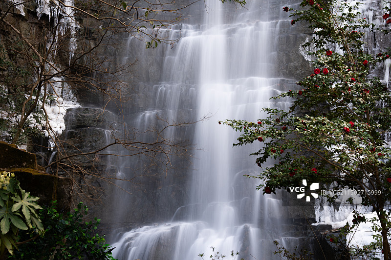 南通军山冰瀑布图片素材