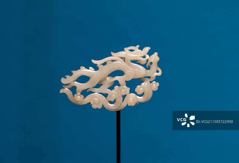 龙纹玉佩 唐 上海博物馆图片素材