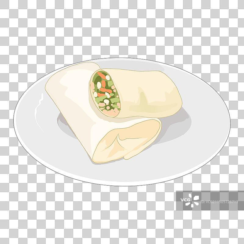 泉州美食润饼插画元素图片素材