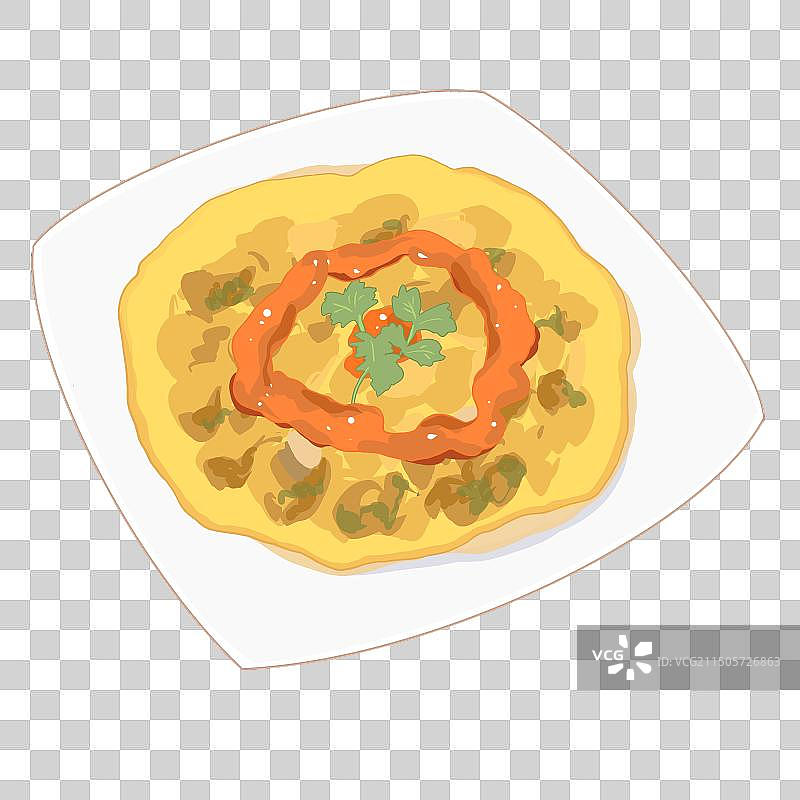 泉州美食海蛎煎插画元素图片素材