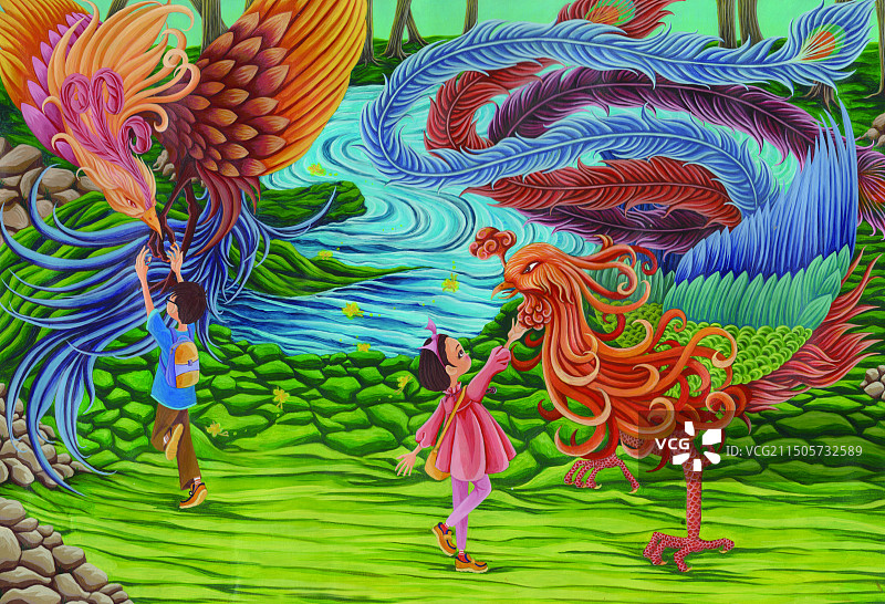 般若和琉璃梦入山海图片素材