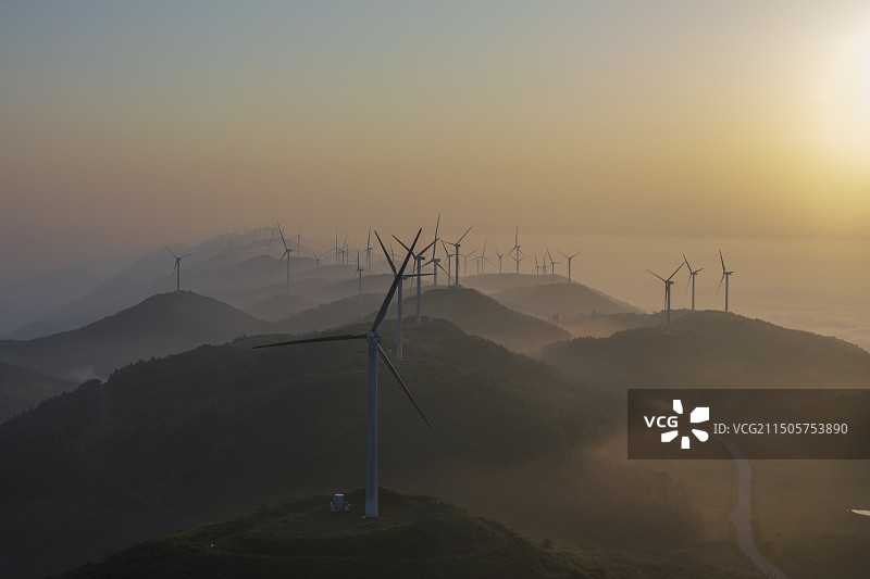 湖北利川绿色能源基地齐岳山图片素材