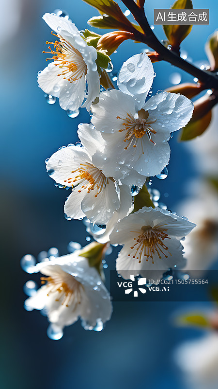 【AI数字艺术】花朵特写图片素材