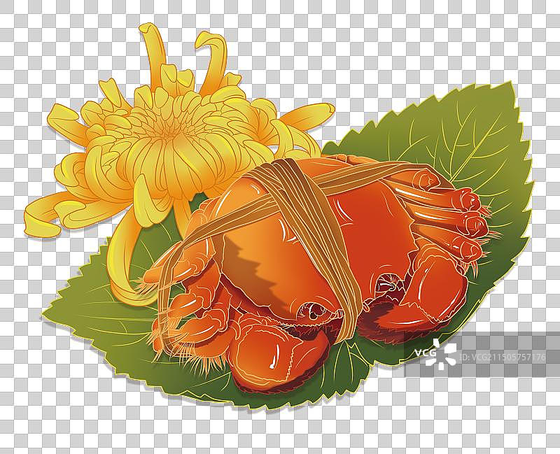 中秋元素大闸蟹图片素材